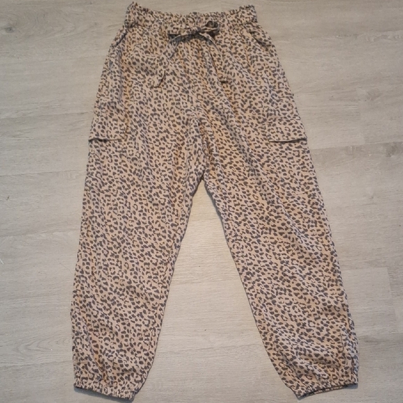 Aerie Leopard Print Cargo Jogger Pants - Picture 2 of 8